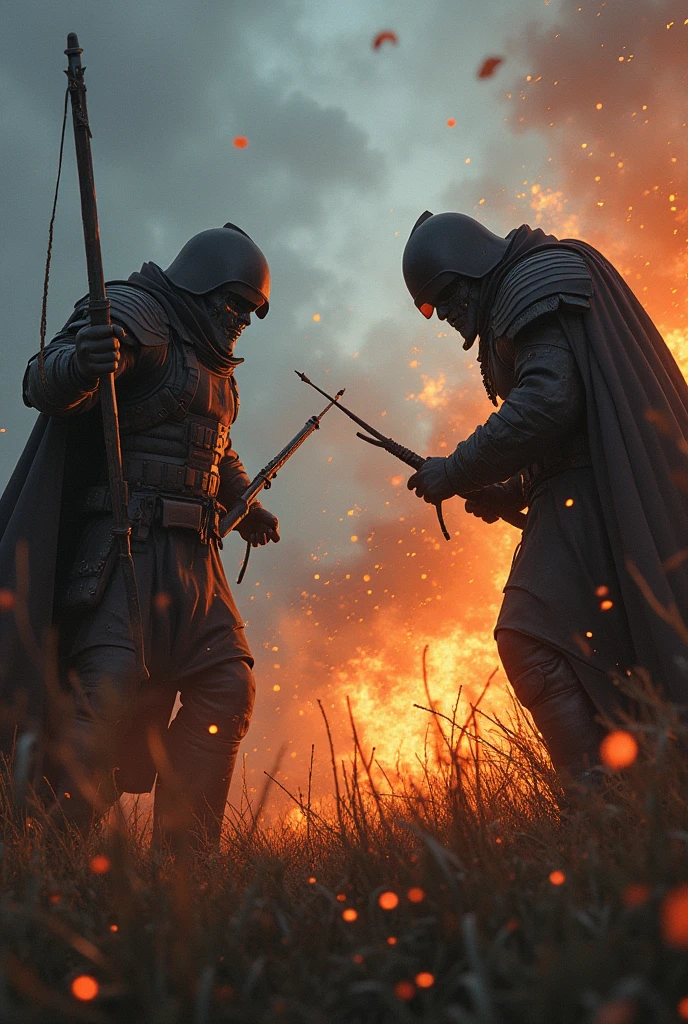 creates an image of a war between humans