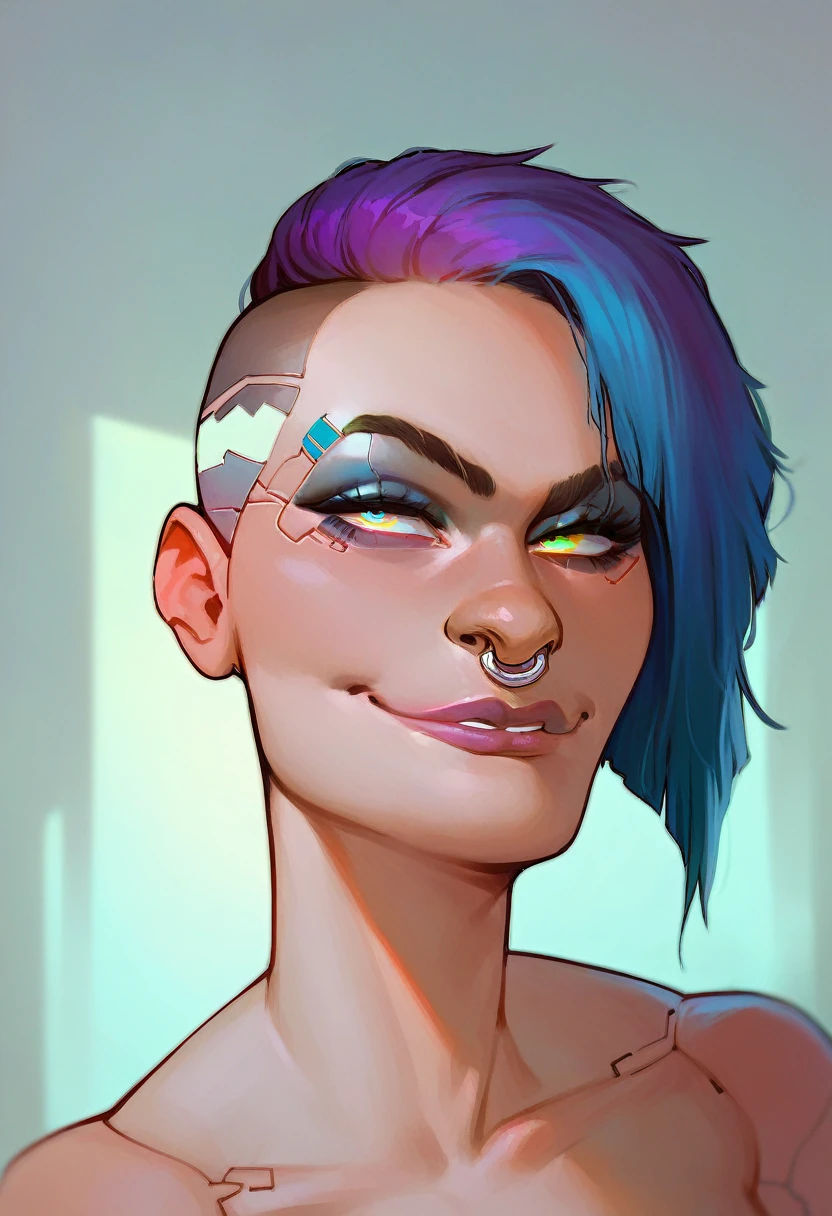 Short stoner girl, Match Face And Tattoos In Reference Image:1.2, (short green mohawk, blue accented hair with undercut sides and back:1.2), smoking cannabis:1.3, brown eyes, 32C-cup tits:1.3, large naked saggy tits:1.3, huge nipples:1.2, stretch marks:1.5, cannabis smoke, small skull and heart lineart tattoo on left collarbone:1.3, getting fucked rough:1.3, looking up at you, large penis:1.3, orgasm face:1.3, moaning:1.3, vaginal sex:1.5, missionary sex:1.3, vaginal penetration:1.3, Large flopping tits:1.5, action shot of flopping saggy tits:1.5 COMPLETELY NUDE:1.5
