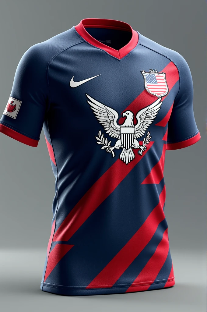 A US national team jersey with a grey eagle 