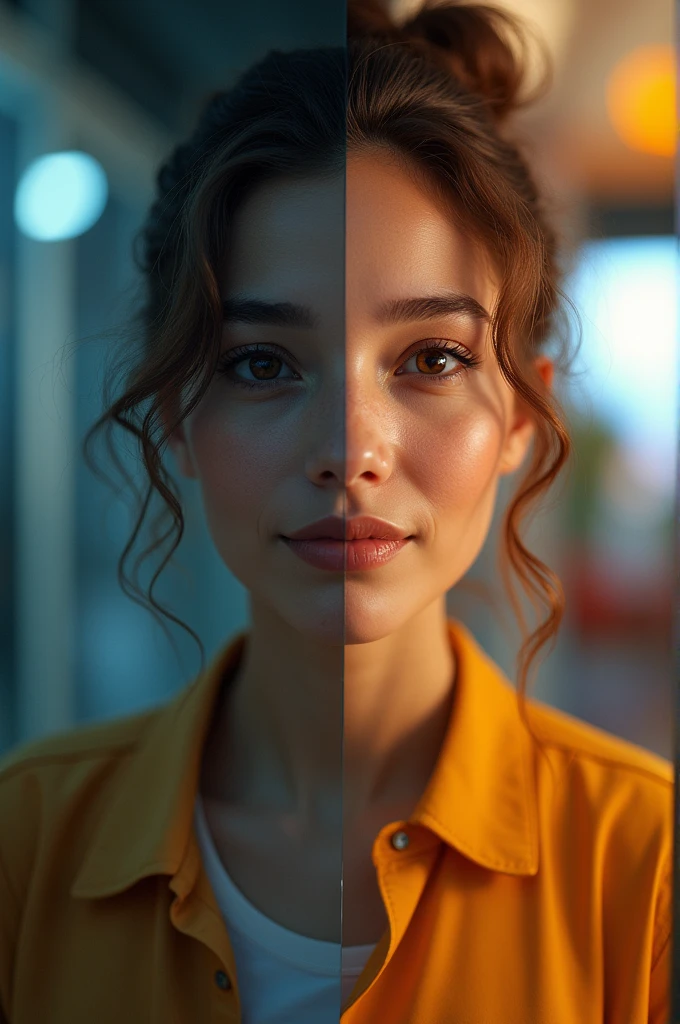 I need a picture comparing before and after, type versus, of a sad or bored woman and another happy one because she is selling new products and doing well and making money