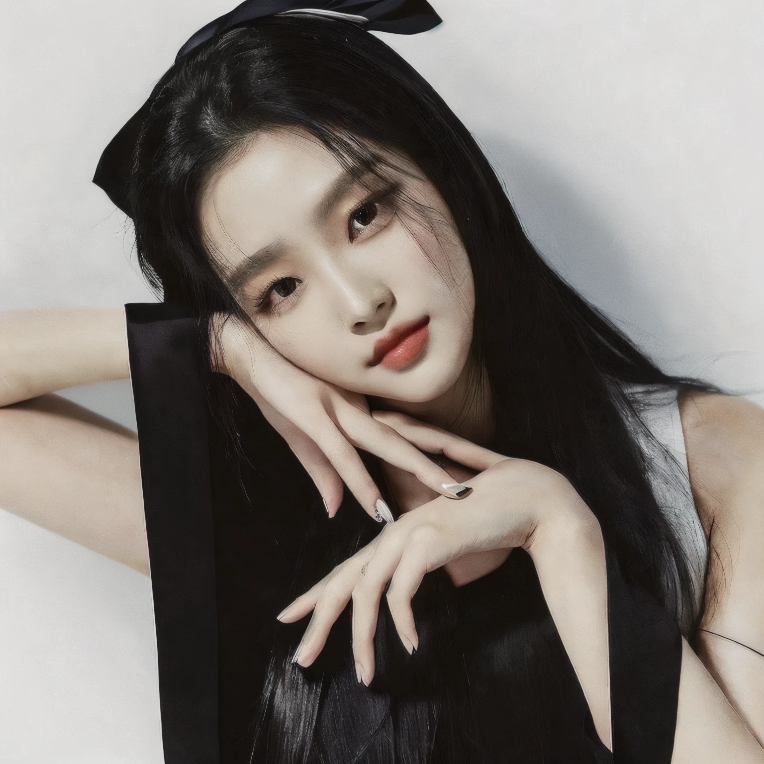 There is a woman with long black hair posing for a photo., Jisoo from blackpink, Jisoo from blackpink, black rose jisoo portrait, heonhwa choe, lee ji-eun, Lee Ji Eun, iu lee ji-eun as supervillain, Hwang Se - En, parque me, beautiful south korean woman, Jiyun Chae, Seseon Yoon