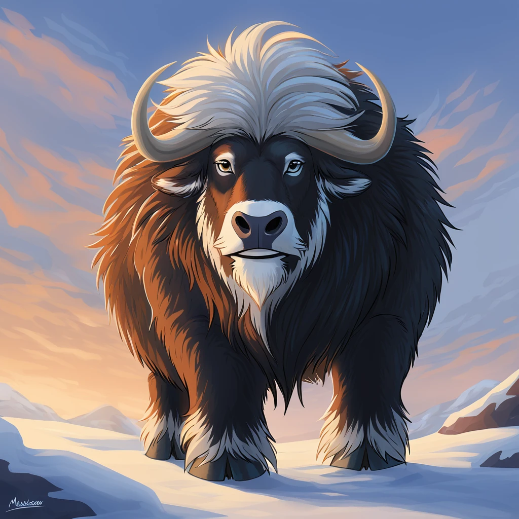 Muskox
with background