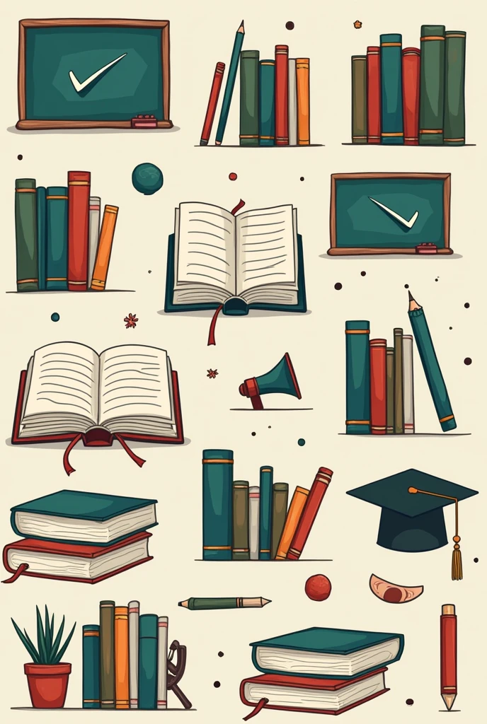 Use visual elements related to education, like books, Blackboards, and academic symbols.
