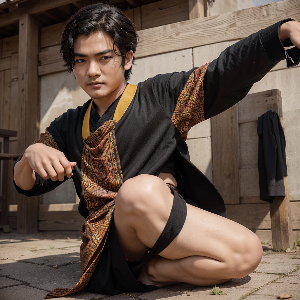 Create a character similar to Oh Kangwoo from the manwa "Player Who returned 10.000 years later" but with the anime style/Manga Kimetsu No Yaiba 