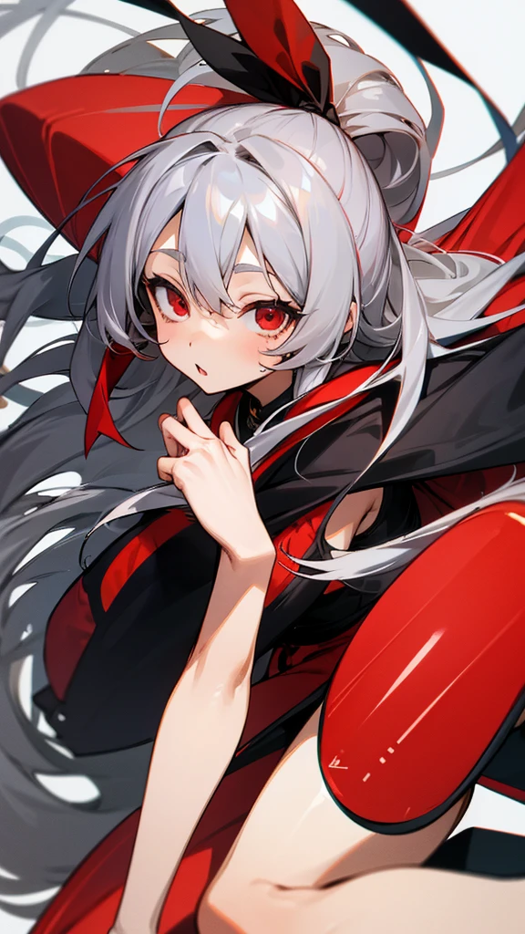 Highest quality　I have long hair　Gray Hair　Hina Sorazaki　Red eyes　I don't have anything　Odd Eye　Swimwear　One person