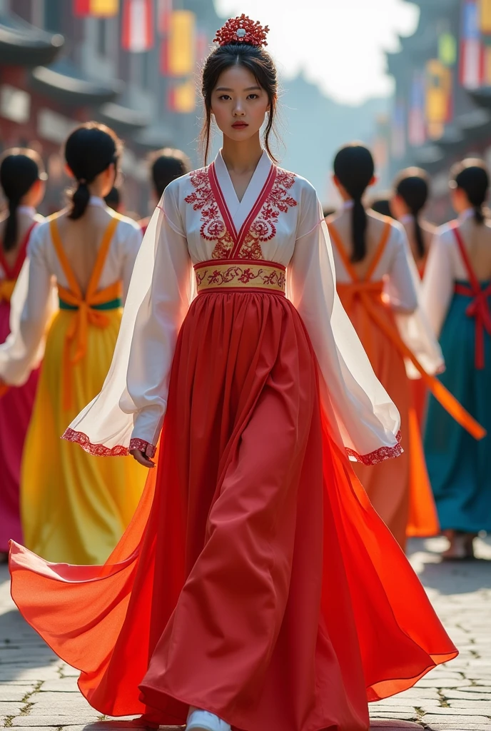 4 Modern Korean Hanbok to Wear to a Parade, the same model and style that Blackpink used, I wanted to test it in other ways and with other colors referring to the main colors of the One Piece characters, being them: o luffy, and us, o zoro e o sanji. Send it with a photo so I can see what it would look like.