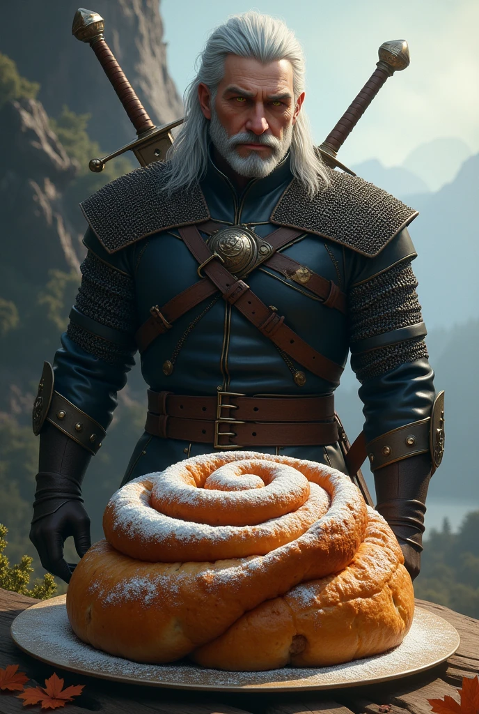 Geralt de Rivia y cinnamonroll