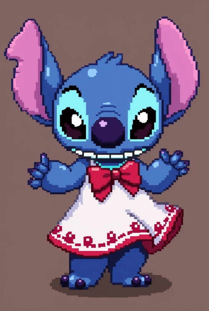 my melody al lado de kuromi al lado de stitch pixel art facil