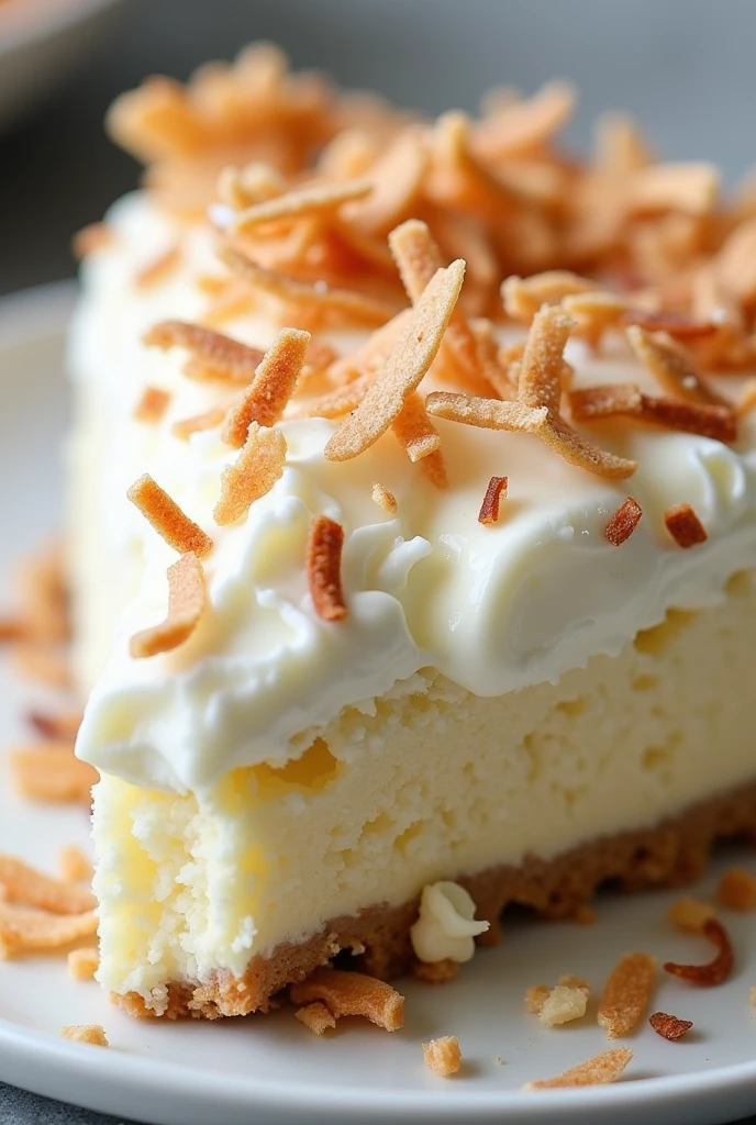shredded coconut cream pie with white chocolate ganache and cinnamon bark, best angle