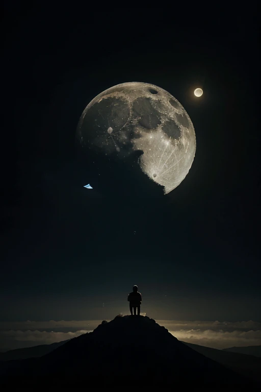 Moon with aliens with trumpets