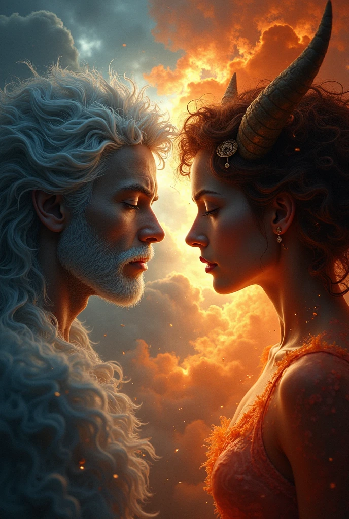 Alluring、yin and yang、Angel、devil、Light and shadow、hope