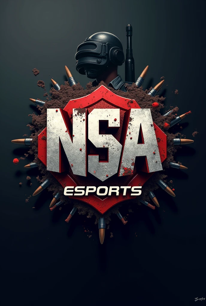 Create a pubg themed logo , in which the initials &quot;nsa&quot; appear and the description is &quot;esports&quot;