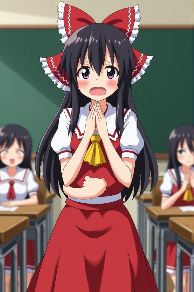 Reimu&#39;s stomach makes loud noises during the test