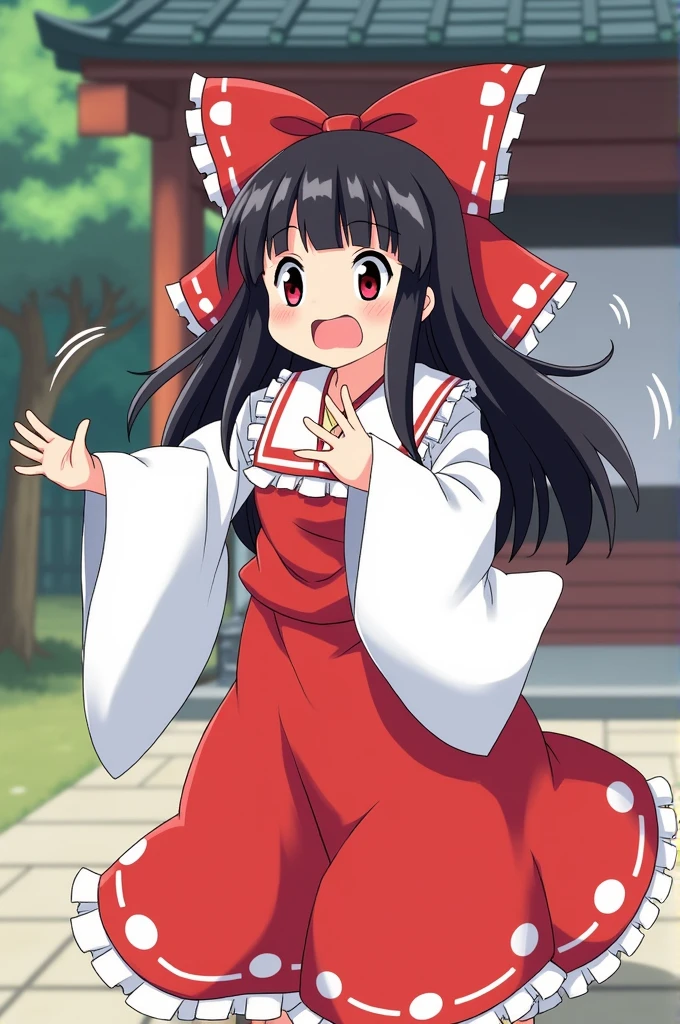 Reimu lets out a giant burp