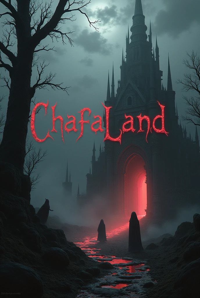 Text "ChafaLand 2" with a design inspired by Dark Fantasy.