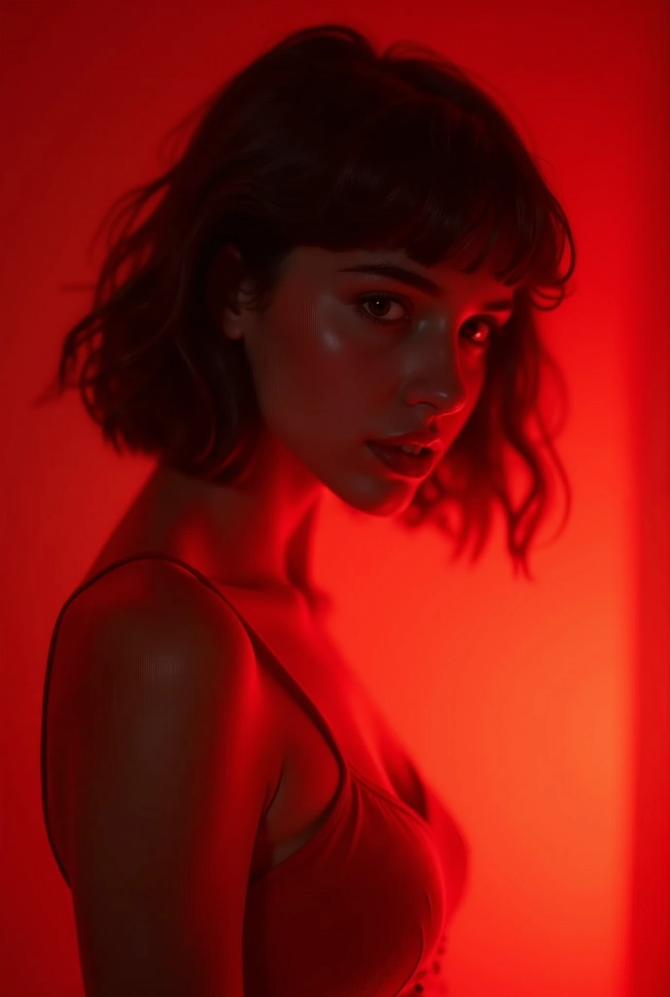 Engulfed By red, a portrait of a pretty french young woman, intricate detail, modern, 16k, digital art, artstation, cinematic lighting, vivid, professional 3d model analog film photo, a portrait of a pretty french young woman, faded film, desaturated, 35mm photo, grainy, vignette, vintage, Kodachrome, Lomography, stained, highly detailed, found footage . octane render, highly detailed, volumetric, dramatic lighting