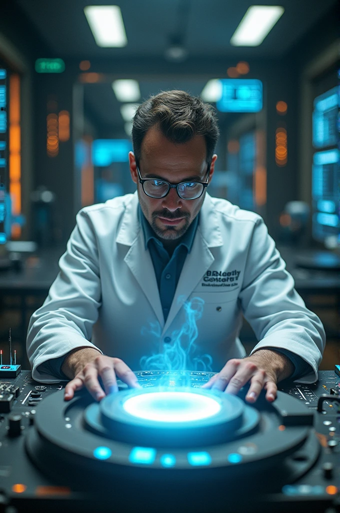 A person creating a time machine