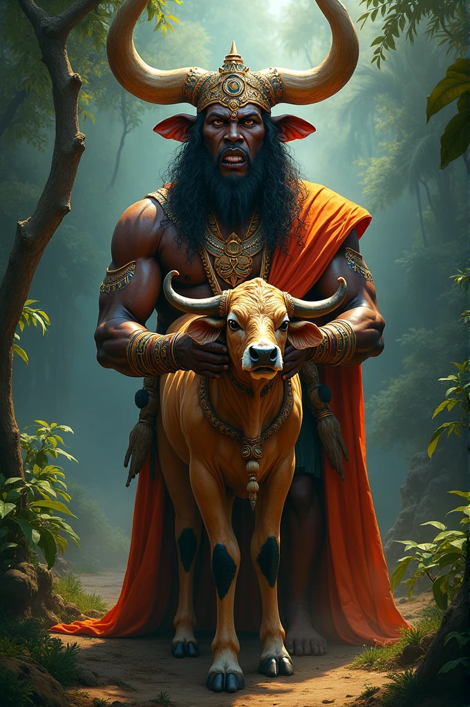 Exu holding an ox