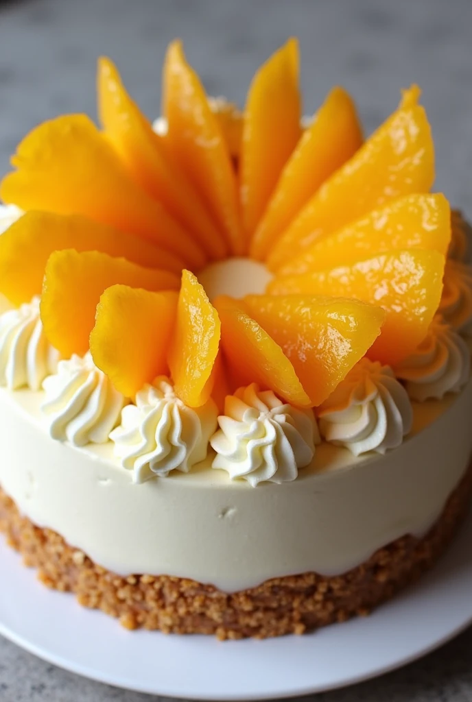 Cake ,circle ,best angle chantilly , passion fruit
