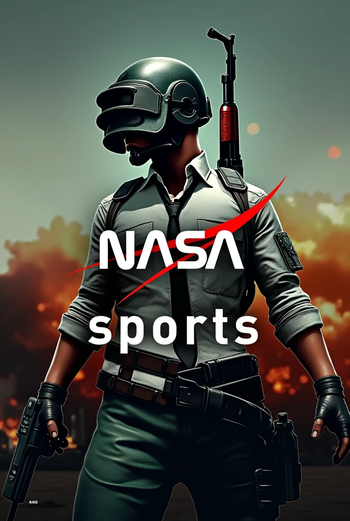 Create a pubg themed logo , in which the initials &quot;NASA&quot; appear and the description is &quot;esports&quot;