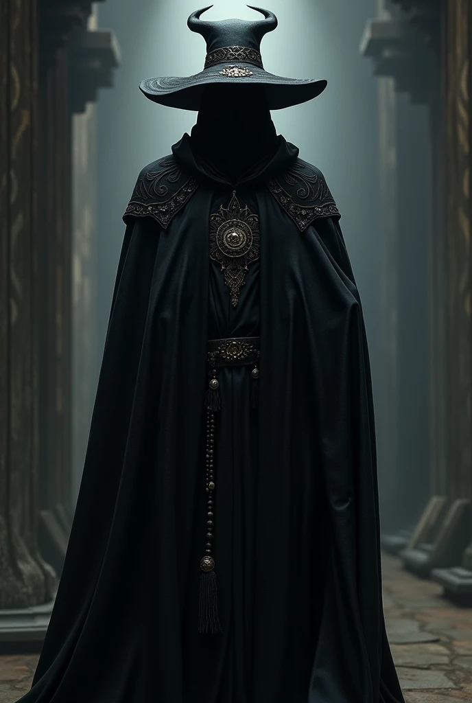 Exu black cape with his cape and hat
