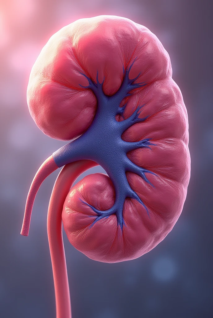 Kidney with anti-GBM antibody glomerulonephritis and its parts