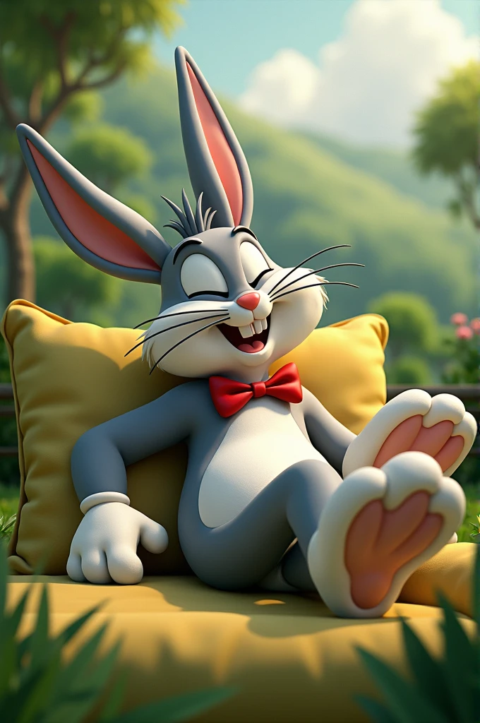 Bugs bunny lying down 