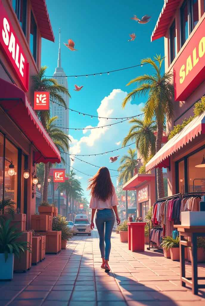 Create an image for a sales venture through live TikTok and personal shopper in different stores in the United States with shipping to Ecuador