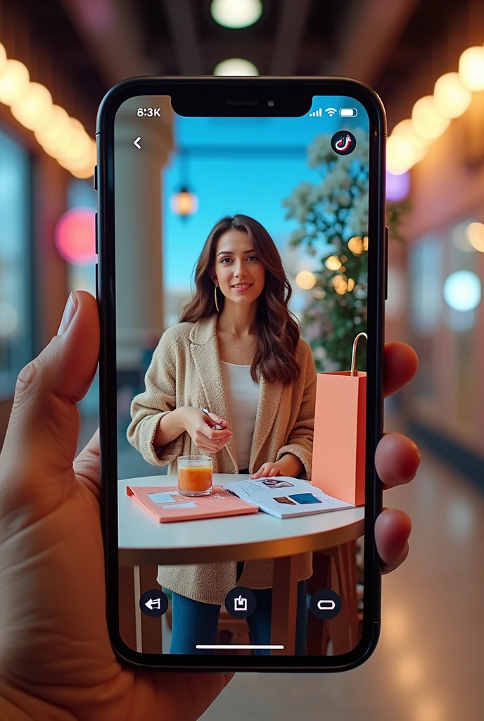 Create an image for a sales venture through live TikTok and personal shopper in different stores in the United States with shipping to Ecuador 