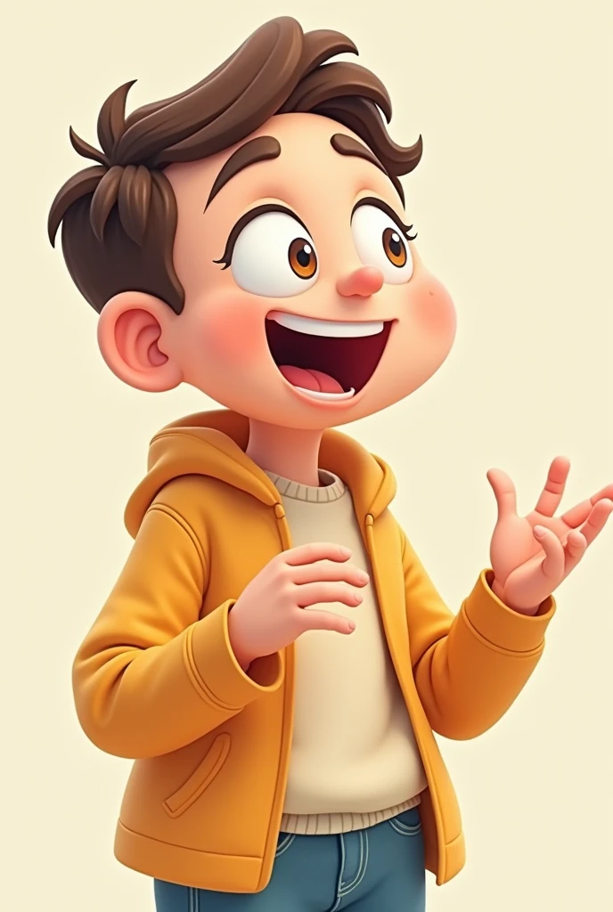2d human cartoon character talking