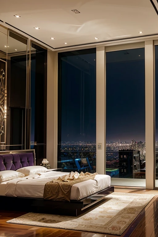 Mansion modern extralujosa, penthouse, bedrooms, very beautiful, Beautiful colors, gemstones, artwork, rainbow 