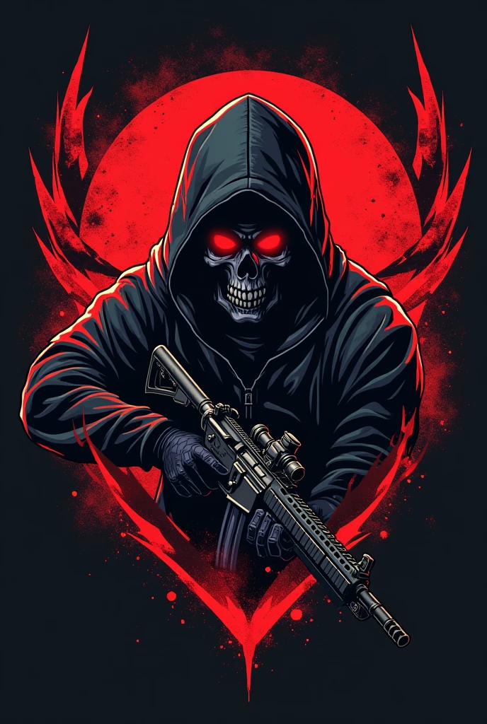 A logo for a shooting game team. The name of the group GFP DANGEROUS FACTION GROUP