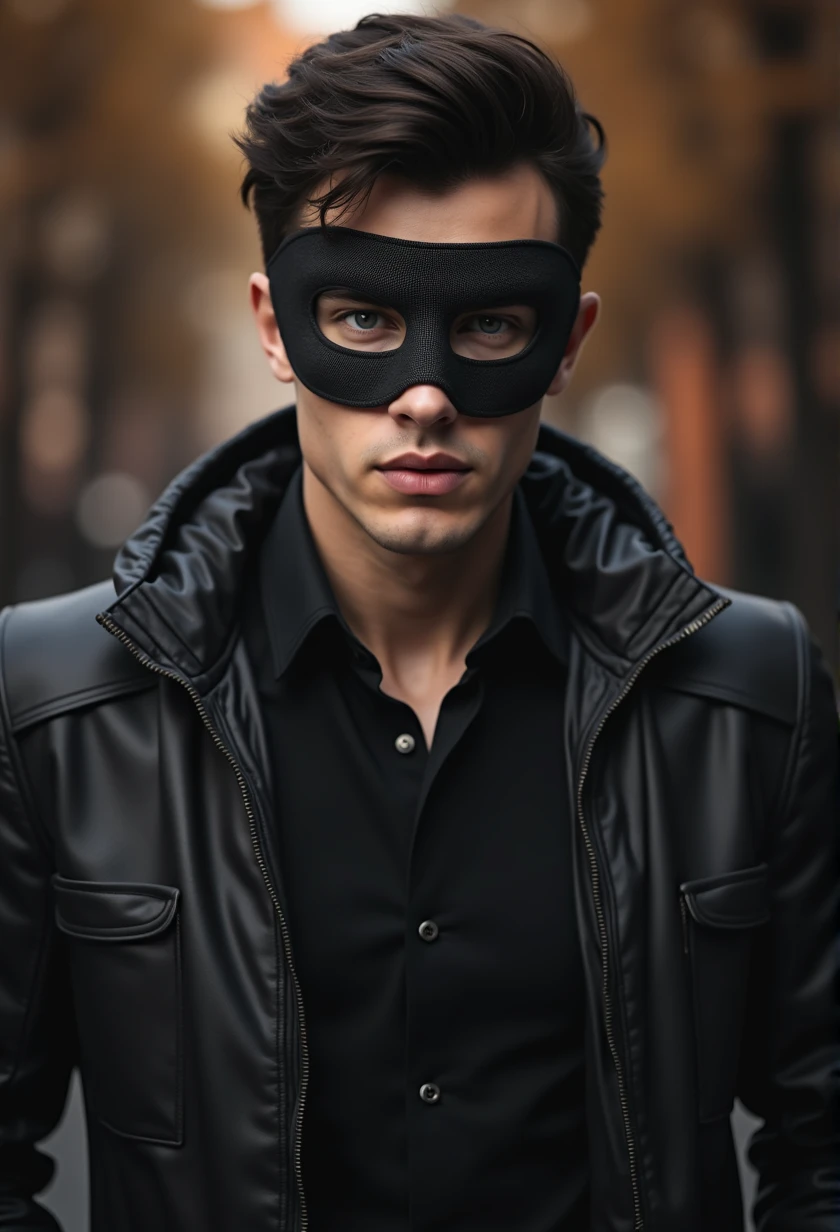 man with mask and blond hair thin face