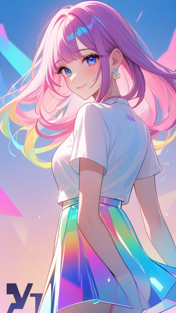 masterpiece,bestquality,superwideangle,fingeraudience,1girl,pinkandbluehair,hand,cuteanimeface,tears,masterpiece,transparentcolorPVCclothing,transparentcolorvinylclothing,wholebody,glitchlump}onface,smile,mediumhair,filmgrain,lens_flare,colorful,chromaticaberration,dynamicpov,closedmouth,Intenseemotionalexpression:death,glitchart,ultra-detailed,extremelydelicateandbeautiful,albumcover,album,albumdescription,Pixilationonface,Doubleexposure,ChromaticAberration,Lightleaks,Noiseandgrain,Colordegradation,Glitchlettering,art,abstractart,geometry,clearlines,squares,bright,limitedpalette,{canonicalcomposition},neatdiagonalstripedbackground,{{bluewithwhitestripedbackground}},{limitedpalette},flatcolored,blueandwhite,
