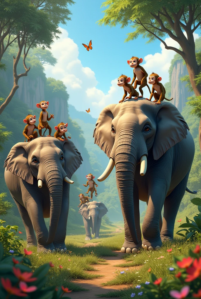 Monkeys and Elephants 