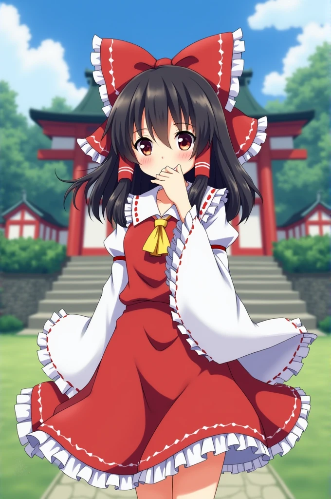 Reimu burping