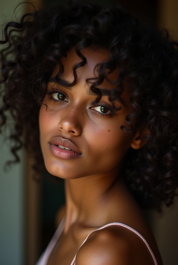 gritty candid raw portrait, close-up photo of a young 25 year old beautiful woman, big lips, full body, grooving, Tamil race,trendy hair, realistic skin texture, instagram style outfit, flawed skin, shot with Sony Alpha A6500 1.4f, bokeh, highly detailed, masterpiece, cinematic studio lighting, high production value 