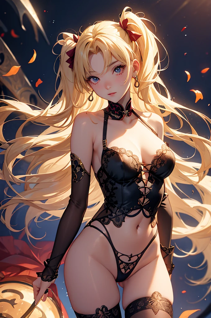 8K high quality, detailed art, Beautiful breasts、 Beautiful buttocks、Blonde、show off pussy, BDSM(nsfw1.7)