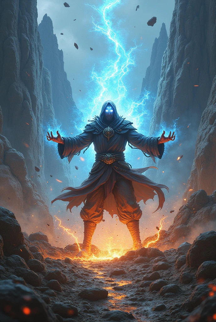 Earth Mage slams the ground creating earthquakes