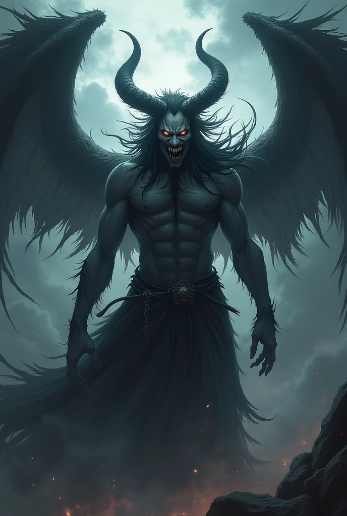 Create an image of sanemi as a demon