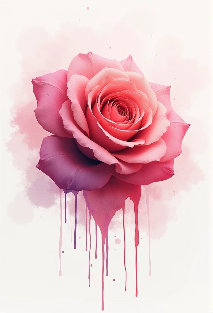 wtrcolor style, (rose) digital art, pastel light color background, official art, blown by the wind, masterpiece, beautiful, ((watercolor)), paint splatter, intricate detail. Great detail, [dripping:0.7], Trending on Artstation, Rachel Walker