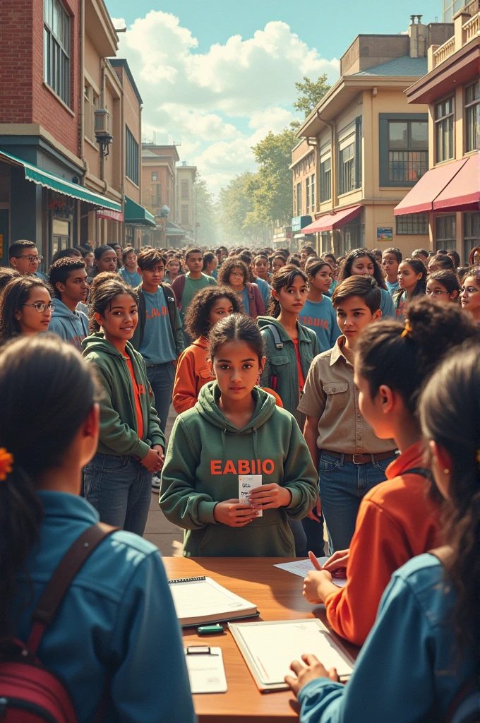 Images of diverse students engaging in community service, military drills, and teaching.