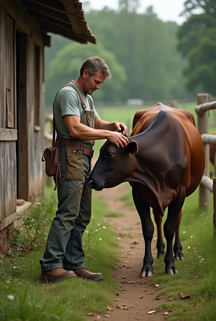 Inseminating a cow