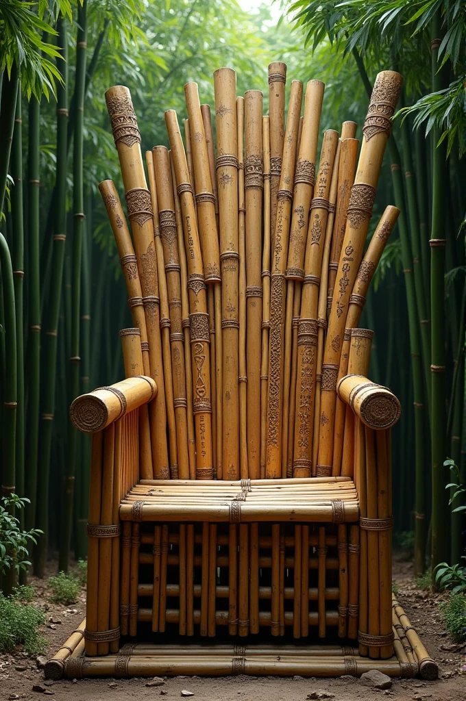 Bamboo Vikings throne 