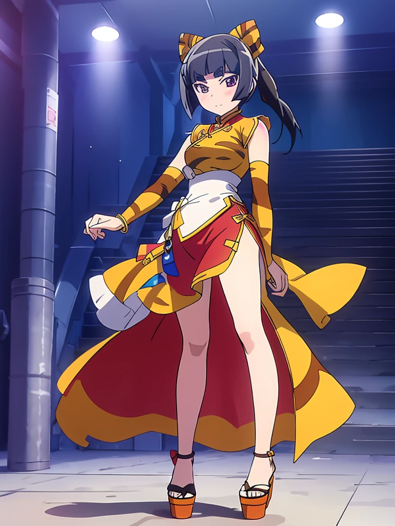 Shima-tan in open toe platform high heels