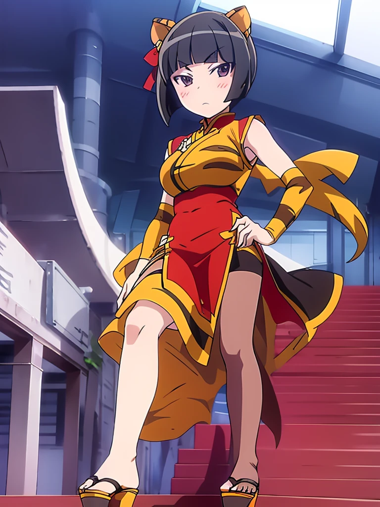 Shima-tan in open toe platform high heels