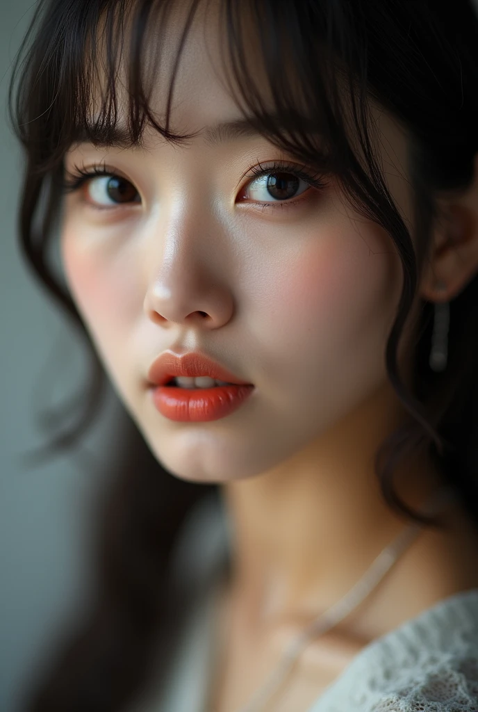 realistic photo, 25-year-old Japanese woman, nude, looking at the camera, from above, detailed face and body, natural lighting, high resolution, photorealistic, 32mm, (best quality,8k, high res,masterpiece:1.2),ultra-detailed,(realistic, photorealistic,photo-realistic:1.37), realistic skin texture, detailed eyes, and lips, beautifully detailed face, long eyelashes, smooth skin, natural body shape