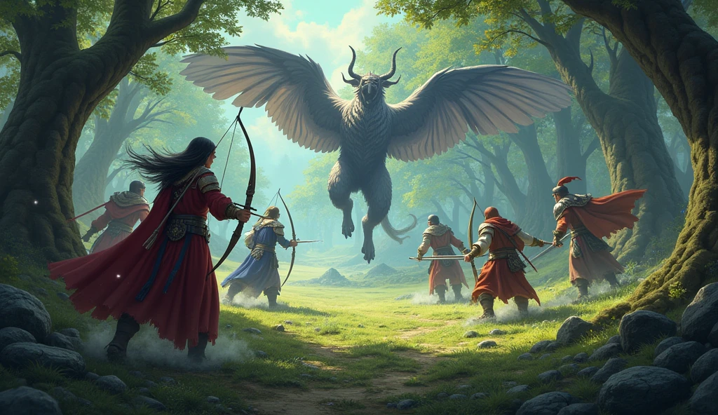 Alicia、Ellis、And the guardians of the forest join forces to fight the dark invaders.。The invaders wield dark magic、Second-rate々And he attacks.。Aliciaは弓矢と剣で戦い、Ellisは魔法の力を駆使して侵略者を撃退しようとするが、The enemy's power is greater than expected.。The guardians fight with all their might,、The invaders continue to grow。