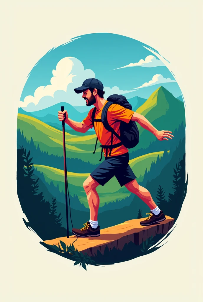 Make me a logo for my sportswear brand Chapifit, Yes I like to climb, Go on walks and spend time with my friends in Cundinamarca