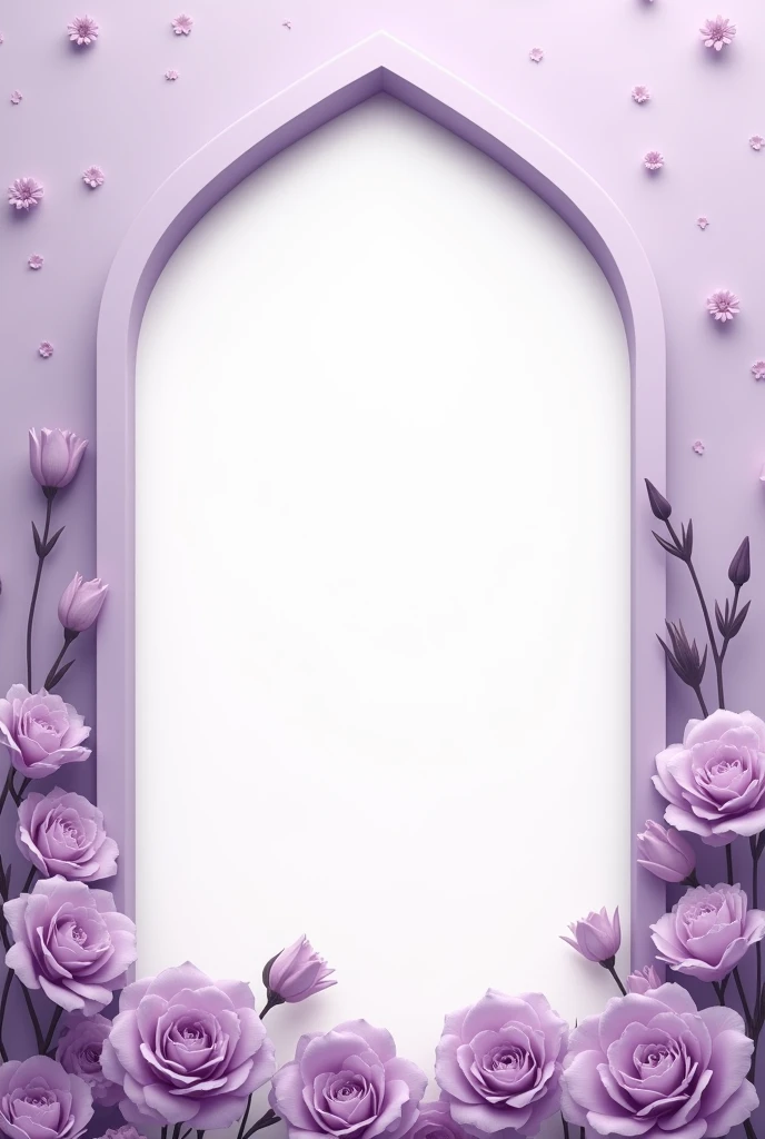 Frame for invitation card for novena and religious celebration in lilac color